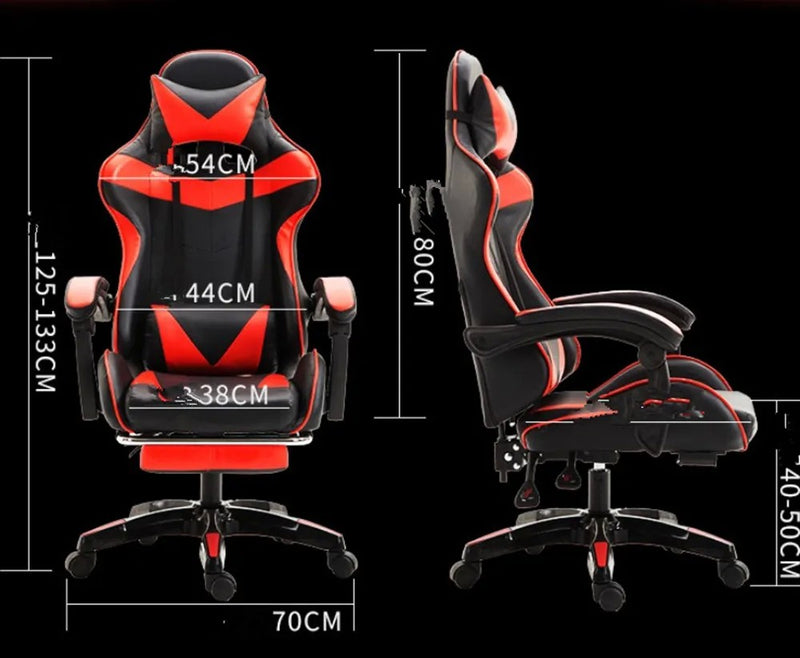 Cadeira Gamer Ergonômica com Apoio Lombar e Rodízios