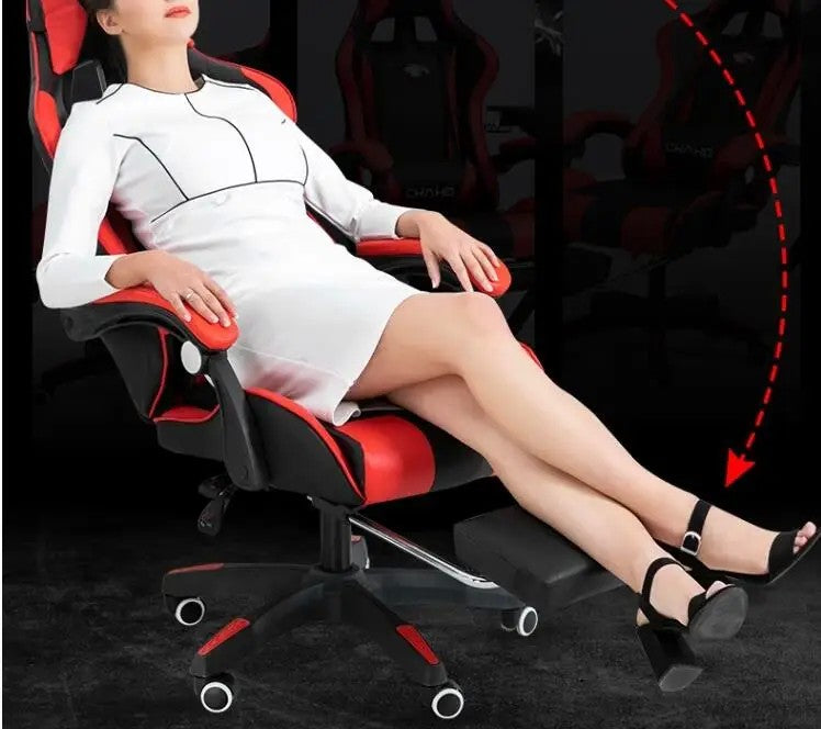 Cadeira Gamer Ergonômica com Apoio Lombar e Rodízios