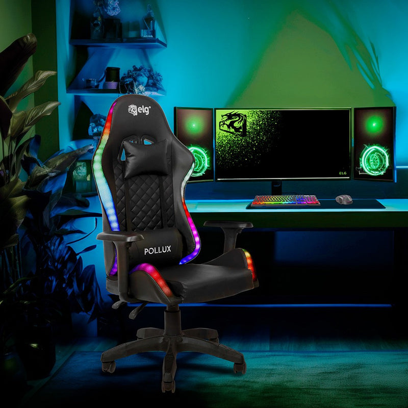 Cadeira Gamer ELG Pollux CH08BKRGB
