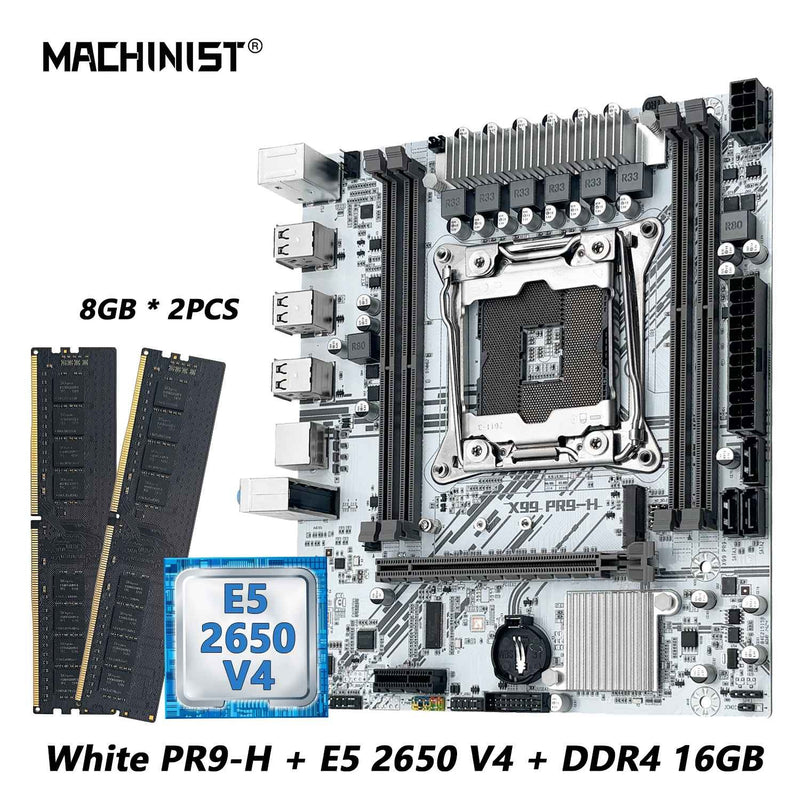 Kit Completo MACHINIST X99 PR9-H Branco - Xeon E5 V4 e Memória DDR4