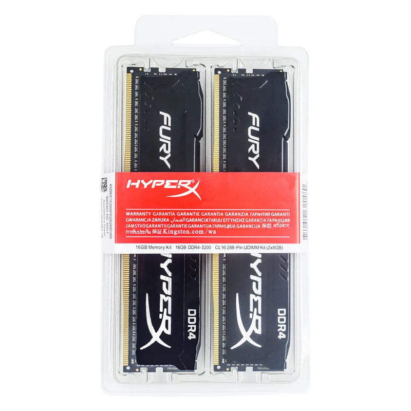 Memória RAM HyperX Fury DDR3/DDR4 de Alto Desempenho